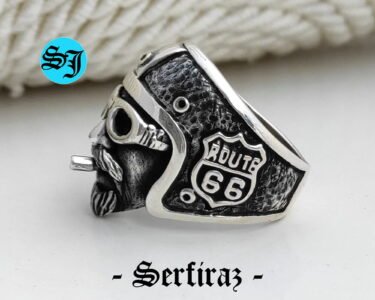 Route 66 Ring for Men 925 Sterling Silver – Biker Motorcycle Ring, Vintage Heavy Statement Jewelry, Gift for Him - Image 6