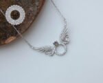 Angel Winged Solitaire Ring Necklace, Everyday Necklace, Anniversary Necklace, Birthday Necklace, Solitaire Necklace, Angel Necklace - Image 6