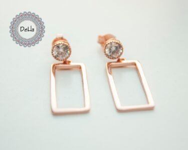 Elegant Stud Rectangle Earrings, Rectangular Earrings, Elegant Stud, Elegant Stud Earring, Elegant Studs, Rectangle Earrings, Earrings - Image 6