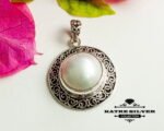 Bali Pearl Pendant, Bali Silver Pendant, Decorative Pendant, Bali Silver, Mother of Pearl, Pearl Pendant, Pearl Jewelry, Handmade Pendant - Image 5