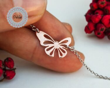 Butterfly Bracelet 925 Sterling Silver – Dainty Charm Bracelet, Minimal Jewelry Gift for Her - Image 8