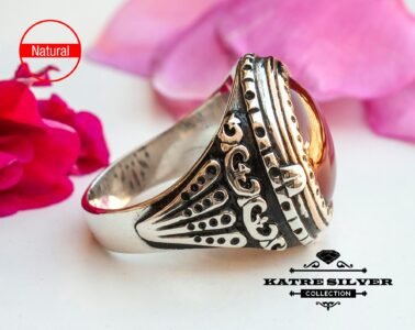 Big Statement Ring Unique Mens Ring Celtic Handcrafted Silver Rings Massive Ring Unique Mens Ring Agate Silver Ring Turkish Summer Jewelry - Image 6