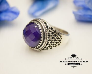 Big Purple Stone Ring, February Ring, Art Deco Amethyst, Purple Gemstone Ring, Purple Amethyst Ring, Amethyst Ring Silver, Amethyst Silver - Image 4