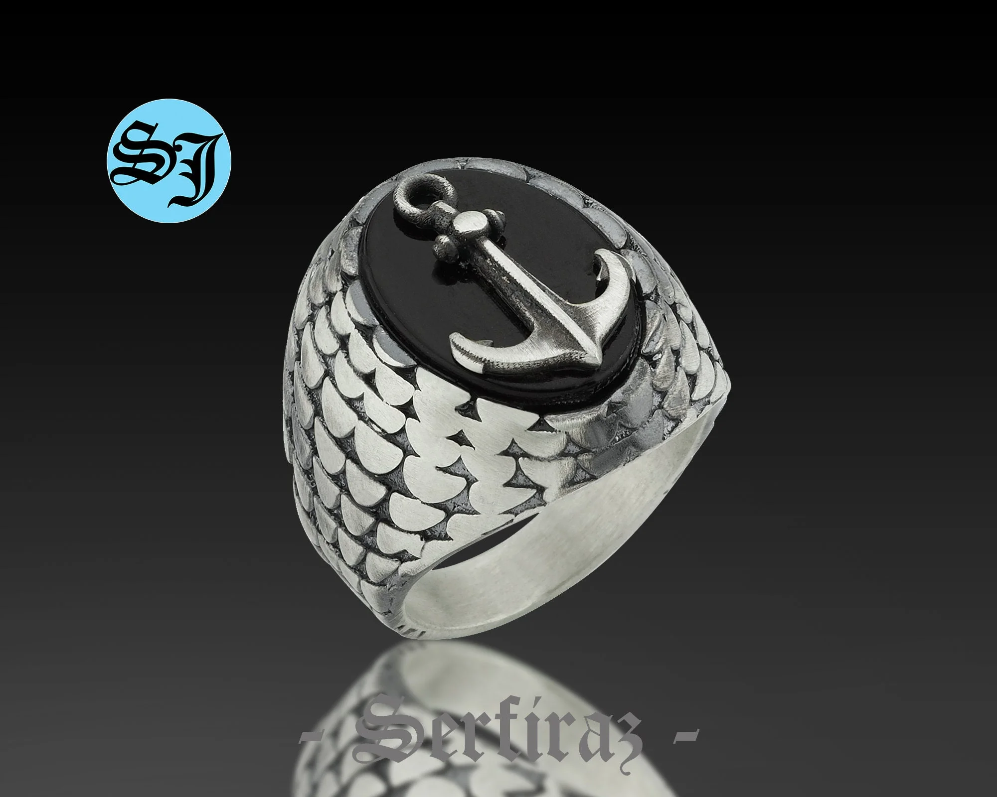 Anchor Ring for Men 925 Sterling Silver – Nautical Sailor Ring, Handmade Men’s Jewelry Gift for Him - Image 6