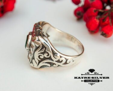 Antique Vintage Silver Green Jade Ring, Jade Ring, Jade Jewelry, Statement Ring, Green Stone Ring, Green Ring, Boho Ring, Vintage Ring, Jade - Image 5