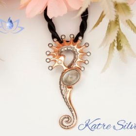 Aquamarine Stone Seahorse Pendant in Sterling Silver, Seahorse Necklace, Silver Seahorse Necklace, Seahorse Jewelry, Beach Necklace, Animal Necklace