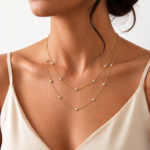925 Sterling Silver CZ Station Necklace, Long Silver Chain with Cubic Zirconia, Three Color Options - Image 3