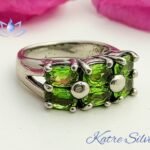 Avant Garde Green Peridot Ring, Peridot Silver Ring, Peridot Ring, Avant Garde Ring, Unique Ring, Peridot Jewelry, Green Stone Ring, Boho Ring, Gift For Her