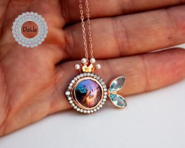 Aquamarine Fish Necklace 925 Sterling Silver – Shell Pendant Ocean Jewelry, Dainty Summer Gift for Her - Image 7