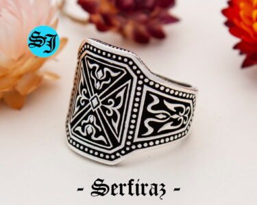 Viking Ring for Men – 925 Sterling Silver Celtic Knot Medieval Shield Ring - Image 4