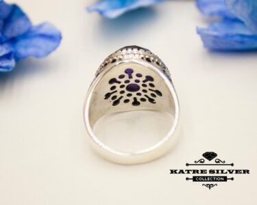 Big Purple Stone Ring, February Ring, Art Deco Amethyst, Purple Gemstone Ring, Purple Amethyst Ring, Amethyst Ring Silver, Amethyst Silver - Image 7