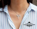 Archangel Michael's Sword Necklace, Wing Charm Necklace, Angel Necklace, Wing Jewelry, Silver Wing, Everyday Necklace, Angel Charm, Michael - Image 2