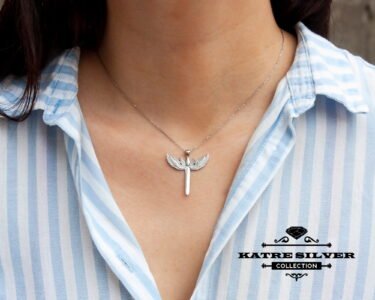 Archangel Michael's Sword Necklace, Wing Charm Necklace, Angel Necklace, Wing Jewelry, Silver Wing, Everyday Necklace, Angel Charm, Michael - Image 2