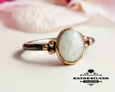 moonstone ring 925 sterling silver dainty stacking