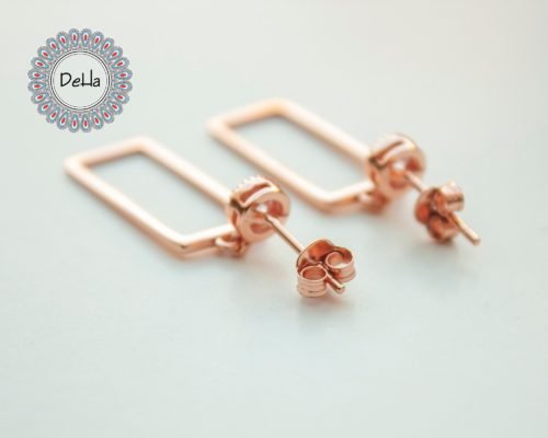 Elegant Stud Rectangle Earrings, Rectangular Earrings, Elegant Stud, Elegant Stud Earring, Elegant Studs, Rectangle Earrings, Earrings - Image 5