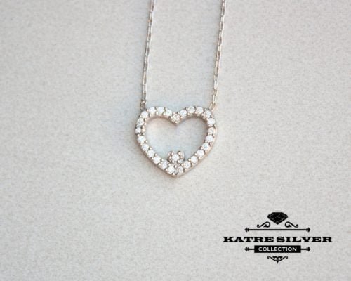 925 Sterling Silver Heart Necklace, Heart Jewelry, Love Necklace, Silver Heart, Tiny Heart Necklace, Silver Heart Pendant, Dainty Heart
