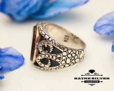 Ottoman Ring for Men 925 Sterling Silver – Agate Stone Turkish Ring, Antique Style Statement Jewelry Gift for Him - Image 5