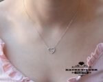 925 Sterling Silver Heart Necklace, Heart Jewelry, Love Necklace, Silver Heart, Tiny Heart Necklace, Silver Heart Pendant, Dainty Heart - Image 2