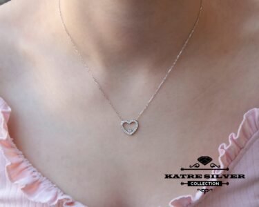 Heart Necklace 925 Sterling Silver – Dainty Heart Pendant, Minimal Love Necklace, Gift for Her - Image 2