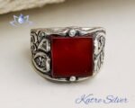 Aqeeq Ring, Agate Ring, 925 Silver Ring, Men Silver Ring, Mens Stone Ring, Unique Mens Ring, Agate Stone Ring, Gift for Him - Image 3