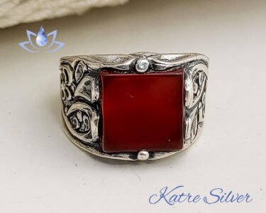 Aqeeq Ring, Agate Ring, 925 Silver Ring, Men Silver Ring, Mens Stone Ring, Unique Mens Ring, Agate Stone Ring, Gift for Him - Image 3