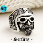 925 Sterling Silver Route 66 Ring, Biker Jewelry, Vintage Mens Ring, Heavy Mens Ring, Motorcycle Ring, Gothic Ring, Gift for Him