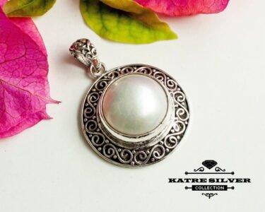 Bali Pearl Pendant 925 Sterling Silver – Mother of Pearl Necklace, Handmade Artisan Jewelry Gift for Her - Image 3