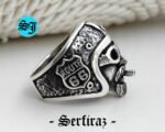 925 Sterling Silver Route 66 Ring, Biker Jewelry, Vintage Mens Ring, Heavy Mens Ring, Motorcycle Ring, Gothic Ring, Gift for Him - Image 5