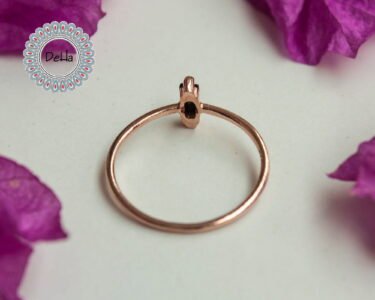 Black Onyx Baguette Ring 925 Sterling Silver – Stackable Minimal Ring, Dainty Jewelry Gift for Her - Image 8