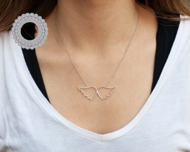 Angel Wing Necklace 925 Sterling Silver – Rose Gold & Silver Wing Pendant, Guardian Angel Jewelry, Gift for Her - Image 2