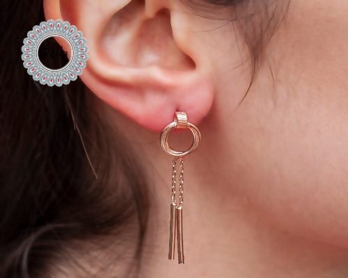Pink And Gold Foil Specked Dainty Drop Earrings By Marina Designs |  notonthehighstreet.com