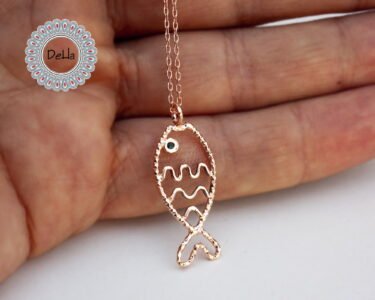 Aquamarine Fish Charm Necklace, Aquamarine Pendant, Fish Pendant, Aquamarine Jewelry, Summer Necklace, Ocean Necklace, Necklace for Gift - Image 10