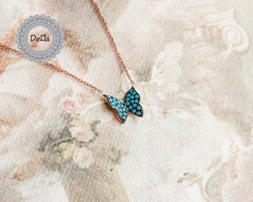 Blue Butterfly Charm, Small Butterfly, Butterfly Necklace, Everyday Necklace, Blue Butterfly, Blue Necklace, Animal Necklace, Butterfly Gift - Image 5
