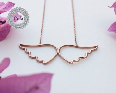 925 Sterling Silver Angel Wing Necklace, Angel Wing, Angel Wing Charm, Angel Wing Jewelry, Angel Wing Pendant, Wing Pendant, Silver Wing - Image 3
