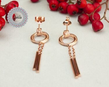 Dainty Dangle Gold Bar Earrings, Bar Earrings, Dainty Earring, Everyday Earrings, Dangle Earring, Gift for Her, Long Earrings, Earrings - Image 7