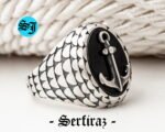 925 Sterling Silver Anchor Ring, Nautical Ring, Anchor Jewelry, Mens Silver Ring, Handmade Silver Ring, Men Gift Ring, Gift for Him - Image 5