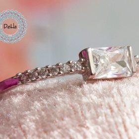 Cz Baguette Ring, Baguette Cut Ring, Baguette Ring, Rectangle Stone, Promise Ring, Anniversary Ring, Solitaire Ring, Cz Ring, Cubic Zirconia