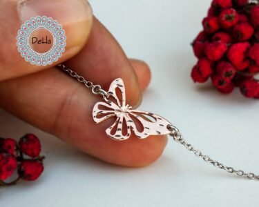Butterfly Bracelet 925 Sterling Silver – Dainty Charm Bracelet, Minimal Jewelry Gift for Her - Image 7