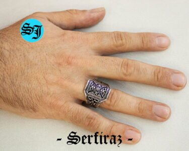 Viking Ring for Men – 925 Sterling Silver Celtic Knot Medieval Shield Ring - Image 2