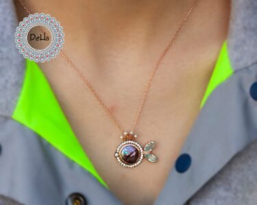 Aquamarine Fish Necklace 925 Sterling Silver – Shell Pendant Ocean Jewelry, Dainty Summer Gift for Her - Image 4