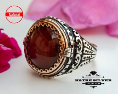 Big Statement Ring Unique Mens Ring Celtic Handcrafted Silver Rings Massive Ring Unique Mens Ring Agate Silver Ring Turkish Summer Jewelry - Image 4