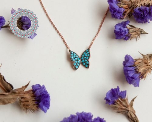 Blue Butterfly Charm, Small Butterfly, Butterfly Necklace, Everyday Necklace, Blue Butterfly, Blue Necklace, Animal Necklace, Butterfly Gift - Image 4