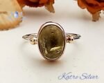 925 Silver Raw Oval Natural Yellow Citrine November Gemstone Rings, Citrine Jewelry, Handmade Ring, Stacking Ring, Gift Idea - Image 3
