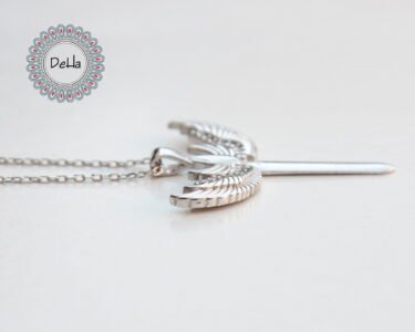 Archangel Michael's Sword Necklace, Wing Charm Necklace, Angel Necklace, Wing Jewelry, Silver Wing, Everyday Necklace, Angel Charm, Michael - Image 3