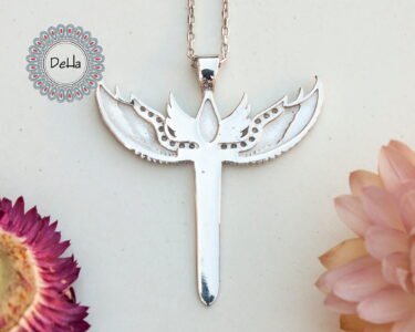 Archangel Michael's Sword Necklace, Wing Charm Necklace, Angel Necklace, Wing Jewelry, Silver Wing, Everyday Necklace, Angel Charm, Michael - Image 6