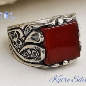 Aqeeq Ring, Agate Ring, 925 Silver Ring, Men Silver Ring, Mens Stone Ring, Unique Mens Ring, Agate Stone Ring, Gift for Him