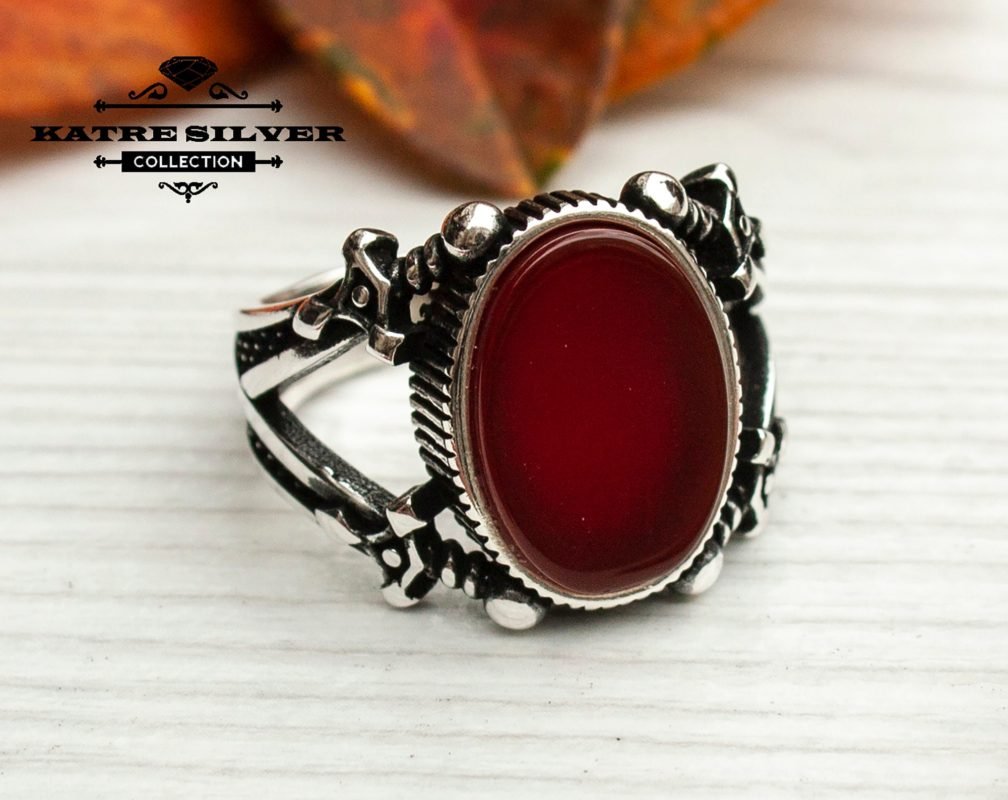 Agate Ring Men, Agate Ring for Men, Agate Ring Silver, Agate Ring Vintage, Handmade Ring, 925 Sterling Silver Ring, Mens Ring, Agate