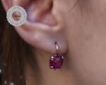 Pink Tourmaline Earrings, Rose Gold Plated, Pink Earrings, Tourmaline Jewelry, October Birthstone, Pink Stone, Gift For Her - Image 2