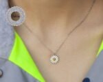White Daisy Pendant, Daisy Charm, Daisy Pendant, Daisy Necklace, Silver Daisy, Daisy Jewelry, Daisy Flower, White Daisy, Necklace for Women - Image 2