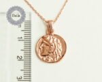 Rose Gold Plated Old Coin Pendant, Old Coin Pendant, Old Coin Necklace, Ancient Coin Pendant, Antique Coin Gift, Rose Gold Pendant - Image 9